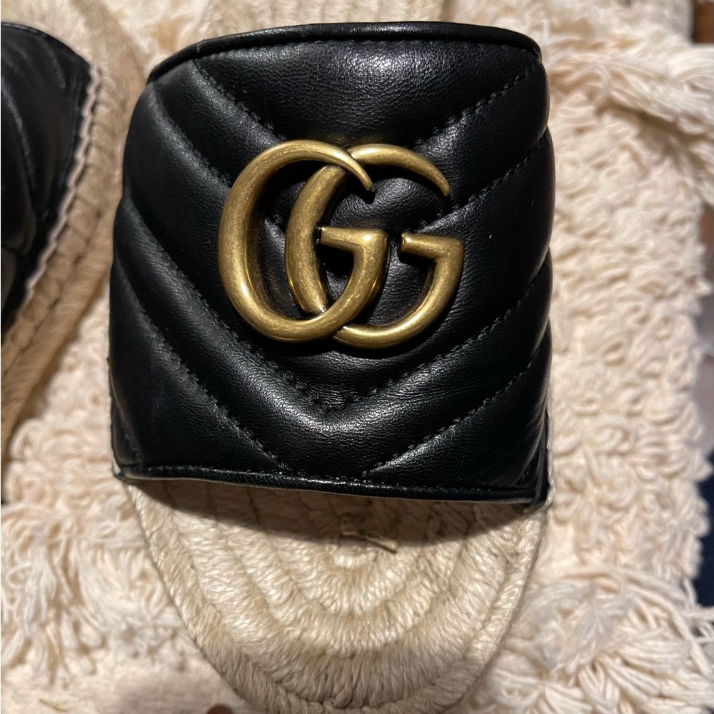 Gucci Black and Gold Women's Slides - Picture 3 of 10